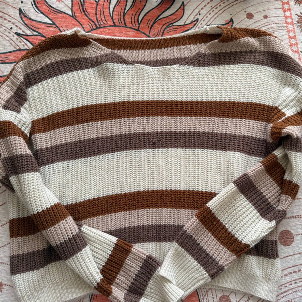 SHEIN Multicolor Striped Knit Sweater